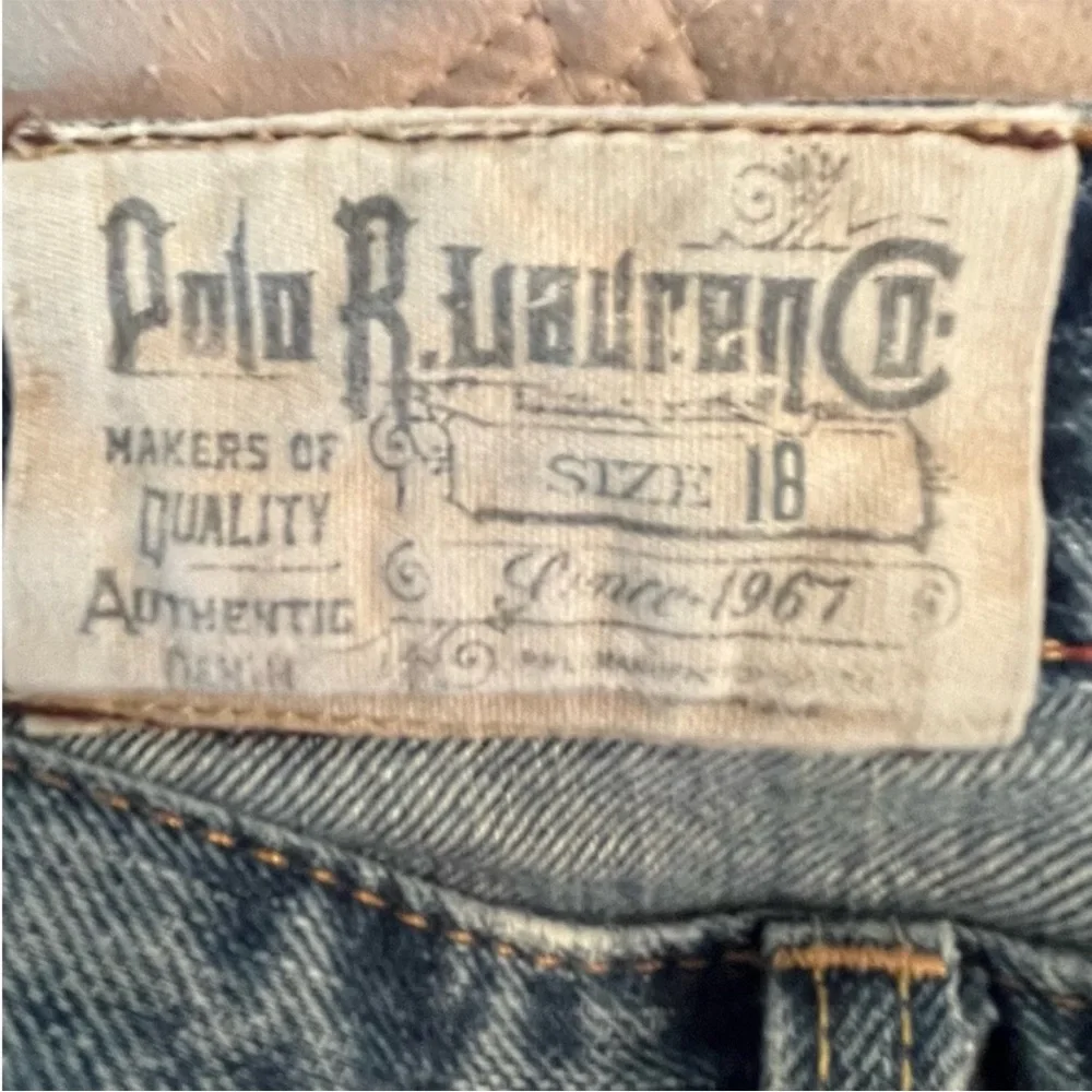 Ralph Lauren Boys Classic Blue Denim Jeans - Size 18